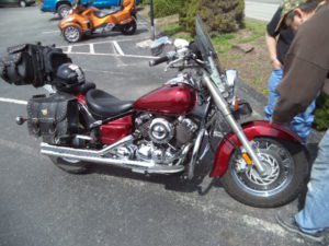 Motorcycle in need of collision repairs